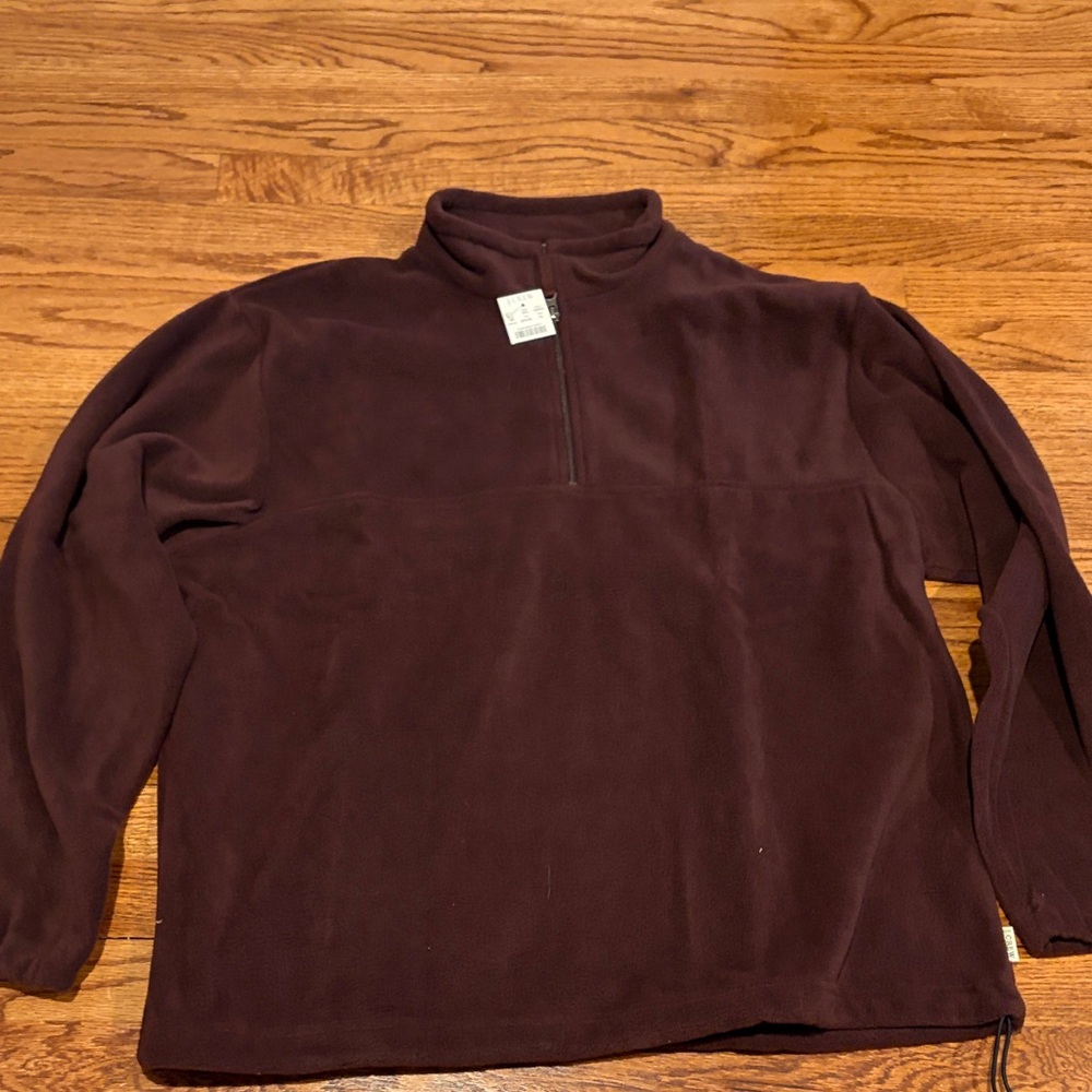 J. Crew Men's Half-Zip Fleece Pullover - Dark Brown